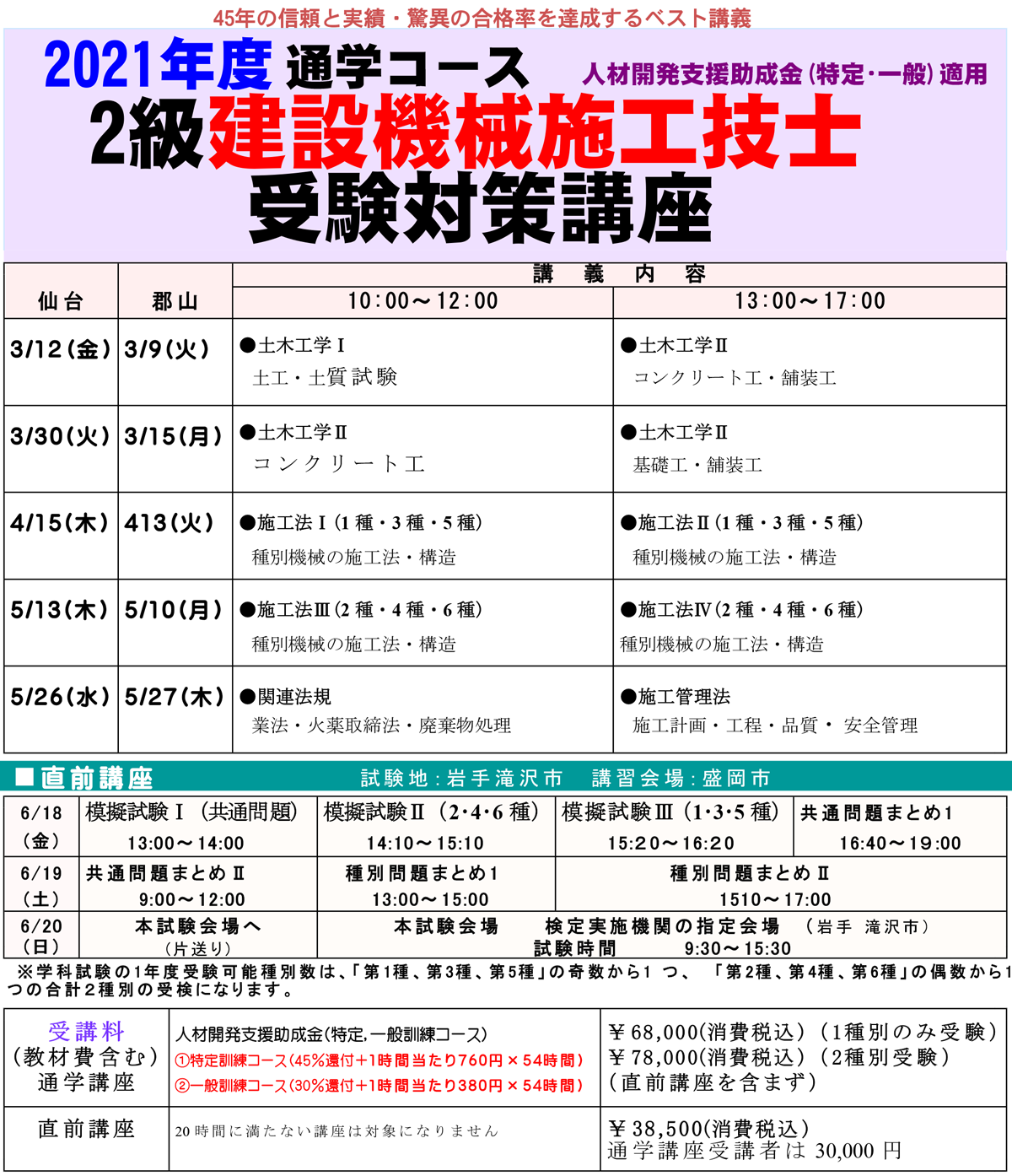 受験対策は東北技術検定研修協会へ 受験対策は東北技術検定研修協会へ