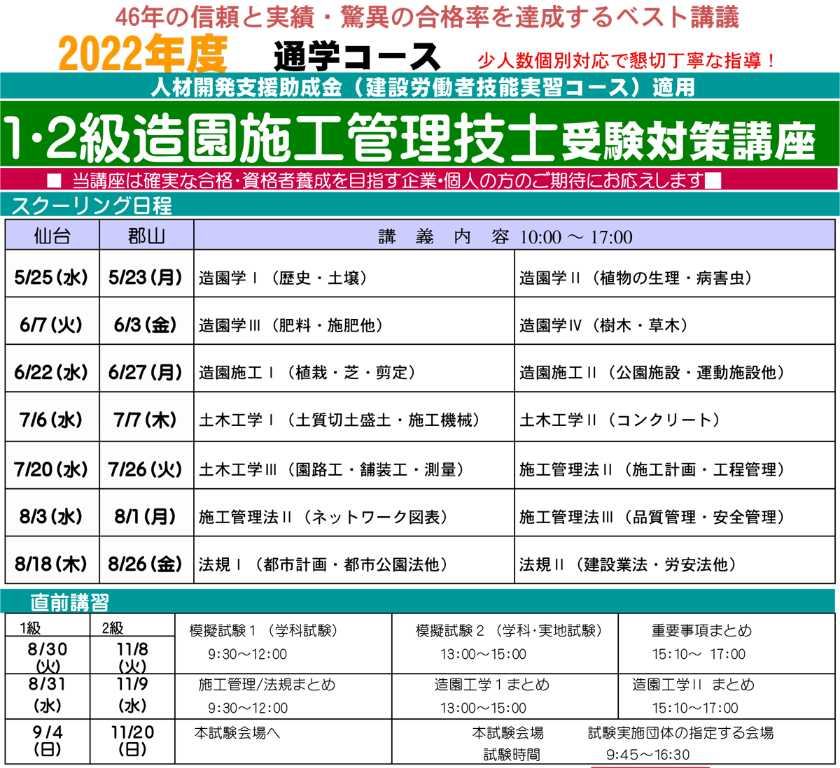 受験対策は東北技術検定研修協会へ