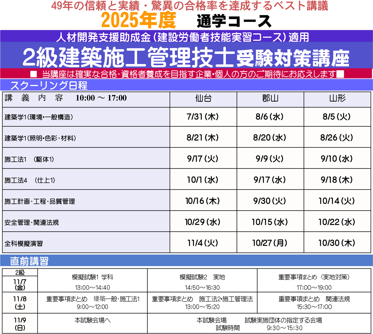 受験対策は東北技術検定研修協会へ